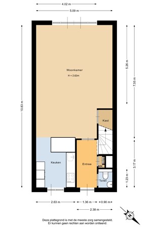Floorplan - Tapstraat 8, 3071 JC Rotterdam